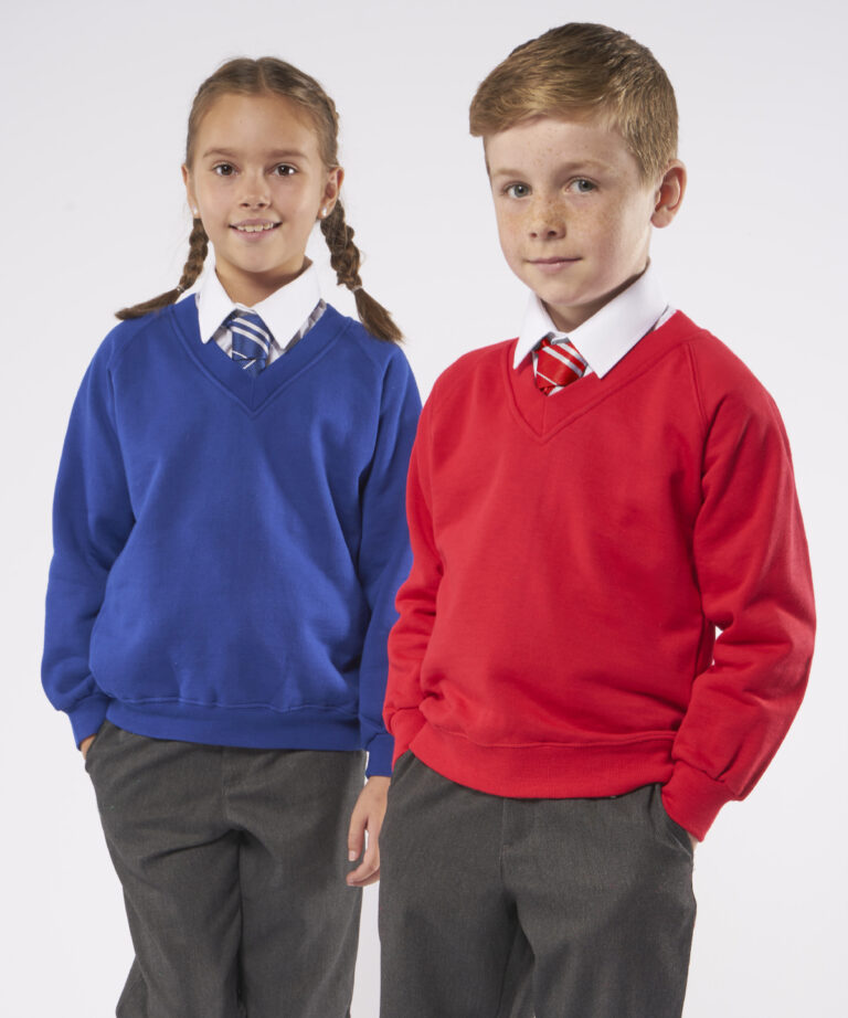 Alternative view of Maddins Kids Coloursure v neck sweatshirt MD02B
