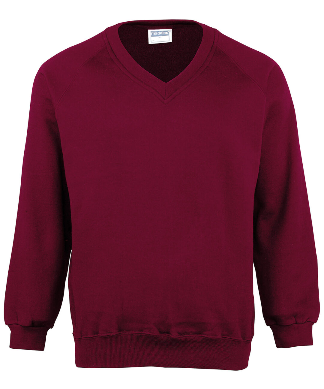 Maddins Kids Coloursure v neck sweatshirt MD02B, Vivid Promotion Workwear