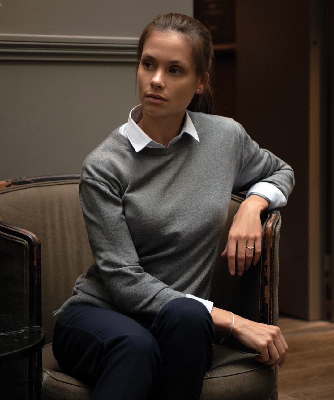 Nimbus Womens Beaufort  extra fine Cashwool merino knit N113F, Vivid Promotion Workwear