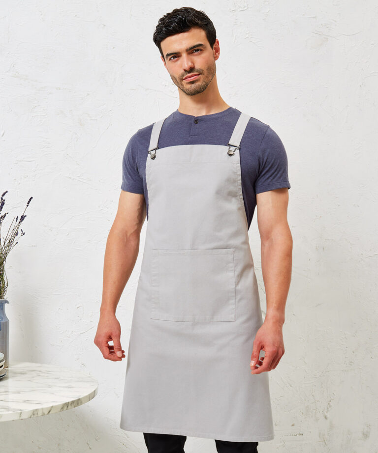 Premier Cross back barista bib apron PR129