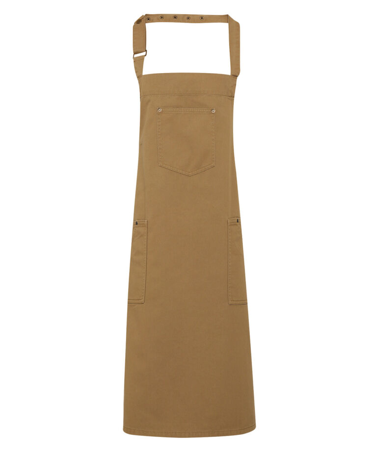 Alternative view of Premier Chino cotton bib apron PR132