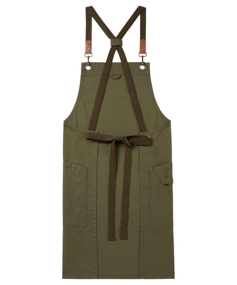 Premier Clip n Clasp cross back bib apron PR182, Vivid Promotion Workwear