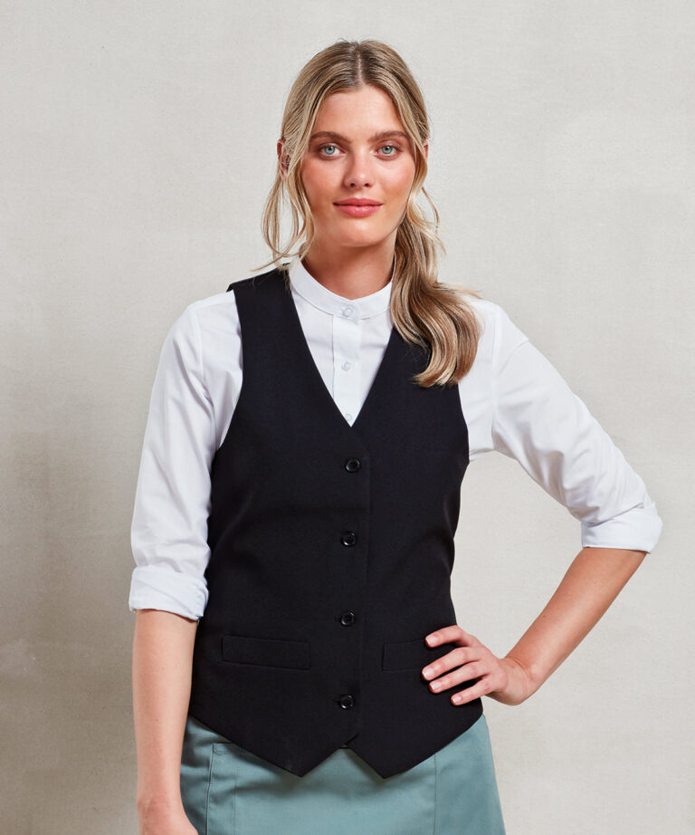 Premier Women's lined polyester waistcoat PR623