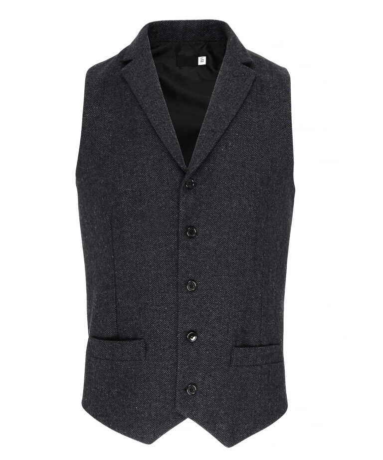 Premier Herringbone waistcoat PR625, Vivid Promotion Workwear