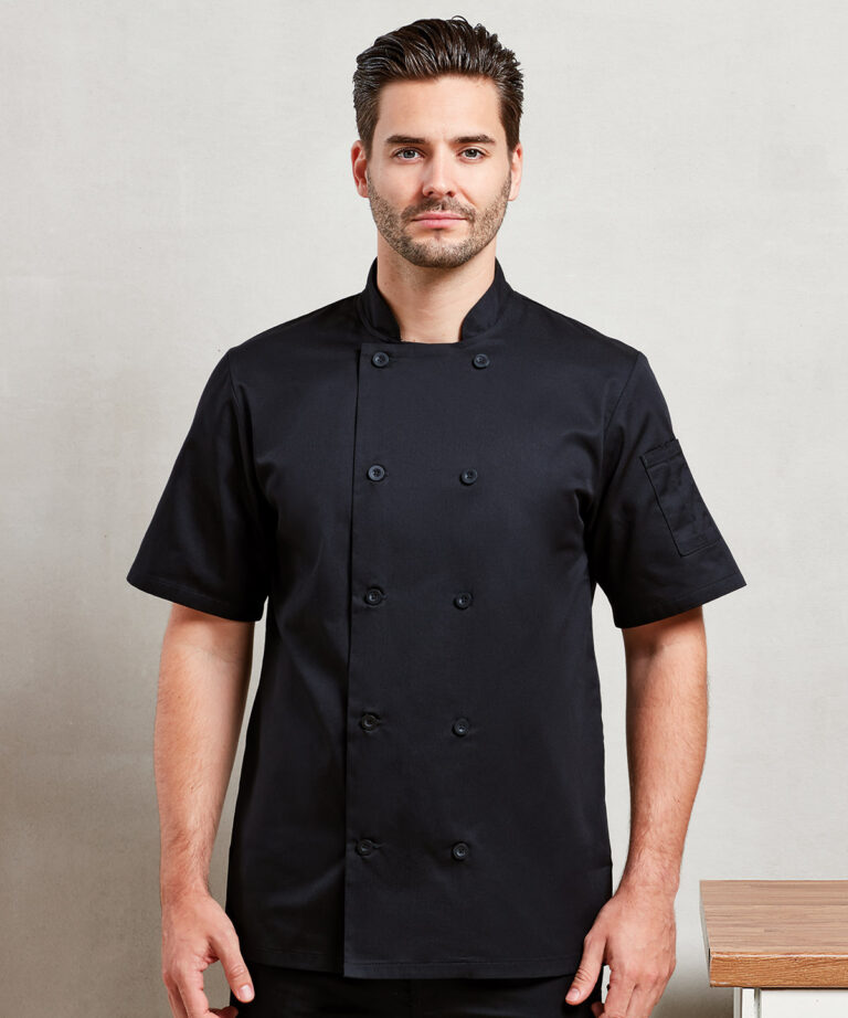 Premier Short sleeve chefs jacket PR656