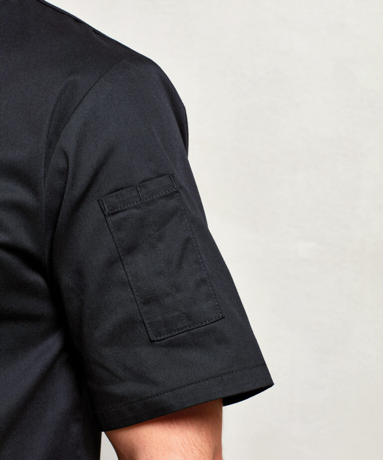 Premier Short sleeve chefs jacket PR656, Vivid Promotion Workwear
