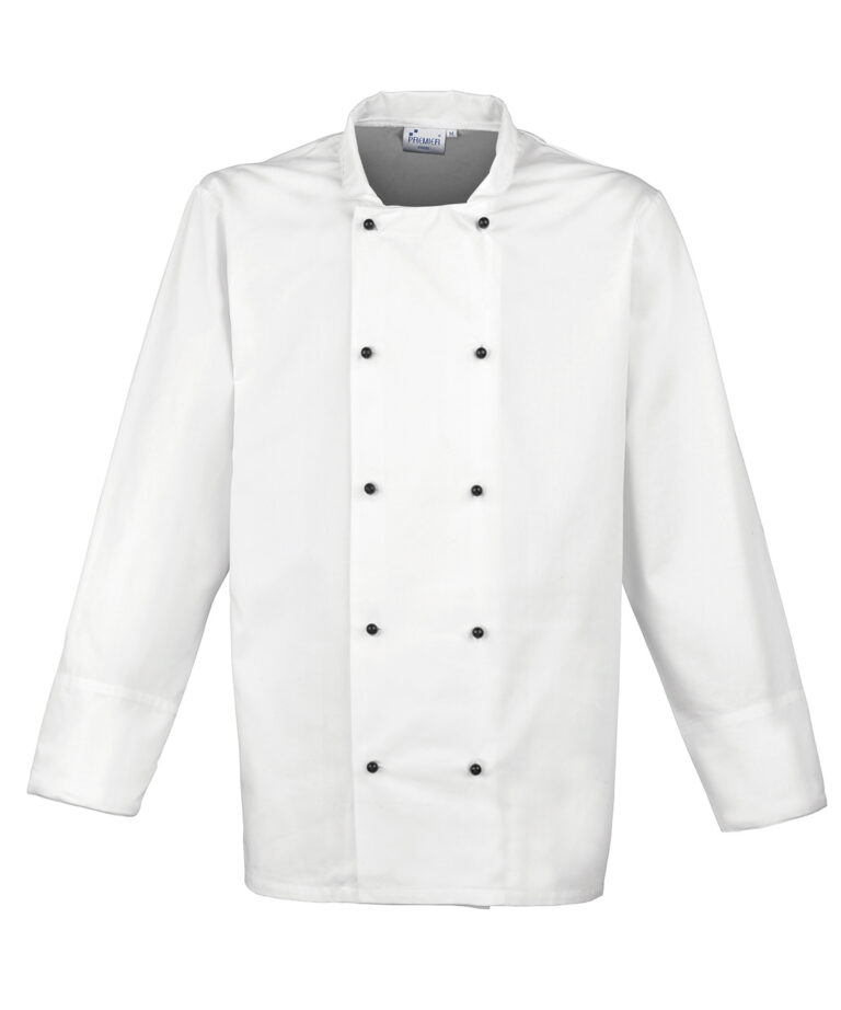 Premier Cuisine long sleeve chef&#8217;s jacket PR661, Vivid Promotion Workwear