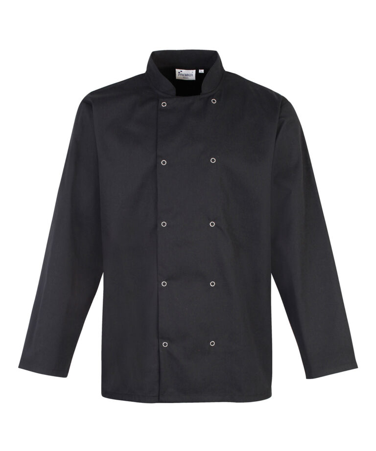 Alternative view of Premier Studded front long sleeve chef's jacket PR665