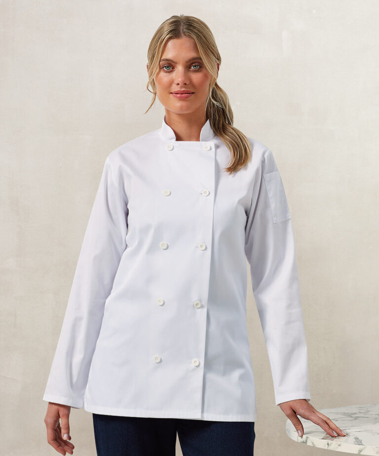 Premier Women's long sleeve chef's jacket PR671