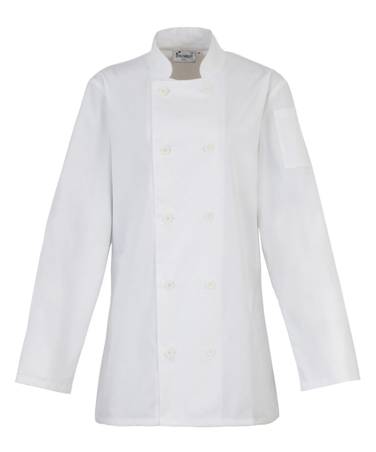 Alternative view of Premier Women's long sleeve chef's jacket PR671