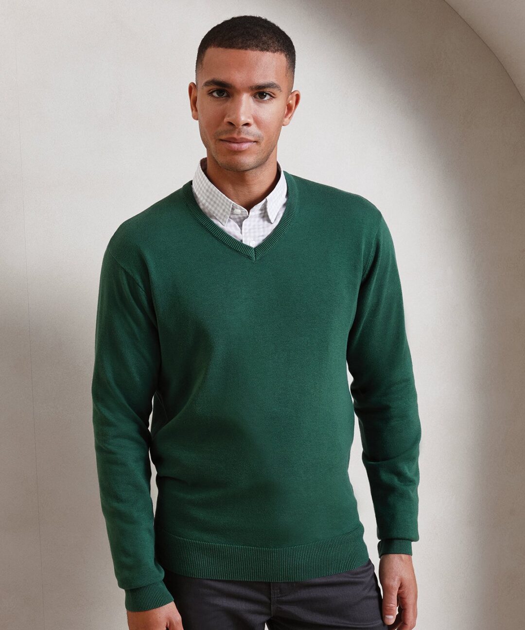 Premier V neck knitted sweater PR694, Vivid Promotion Workwear