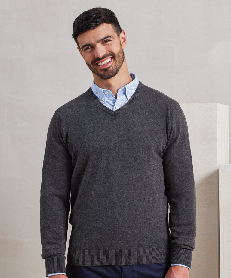 Premier V neck knitted sweater PR694, Vivid Promotion Workwear