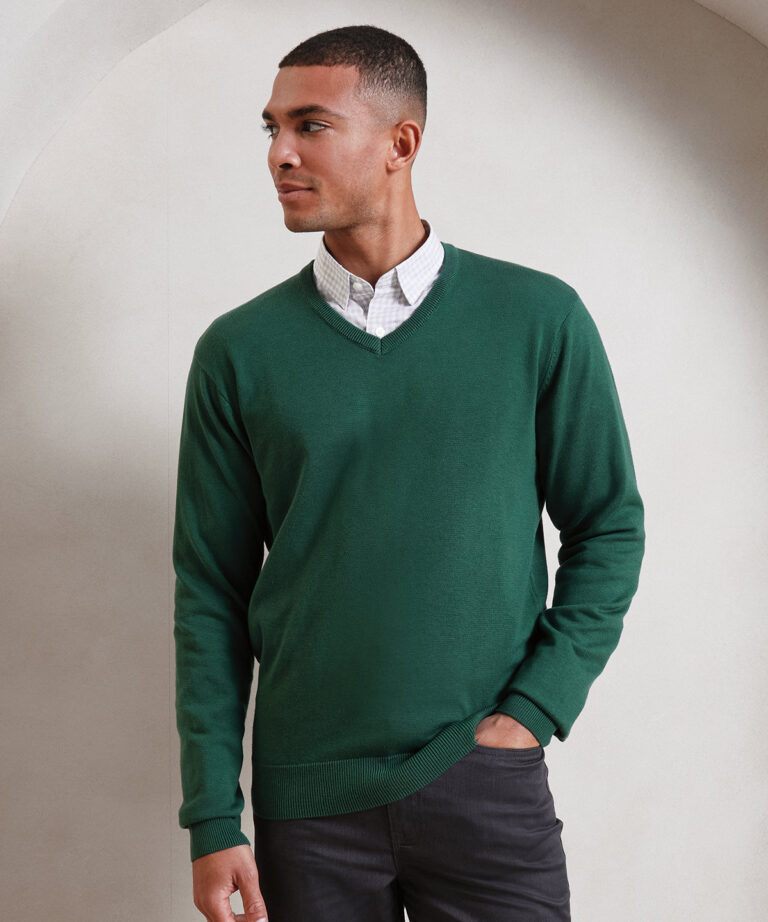 Premier V neck knitted sweater PR694, Vivid Promotion Workwear