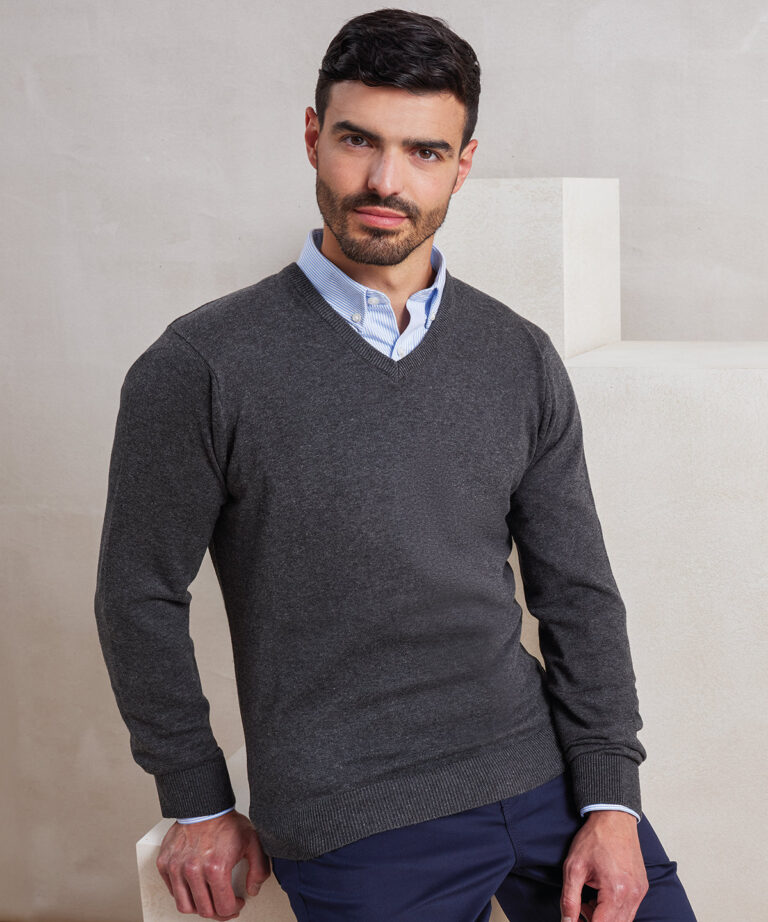 Premier V neck knitted sweater PR694, Vivid Promotion Workwear