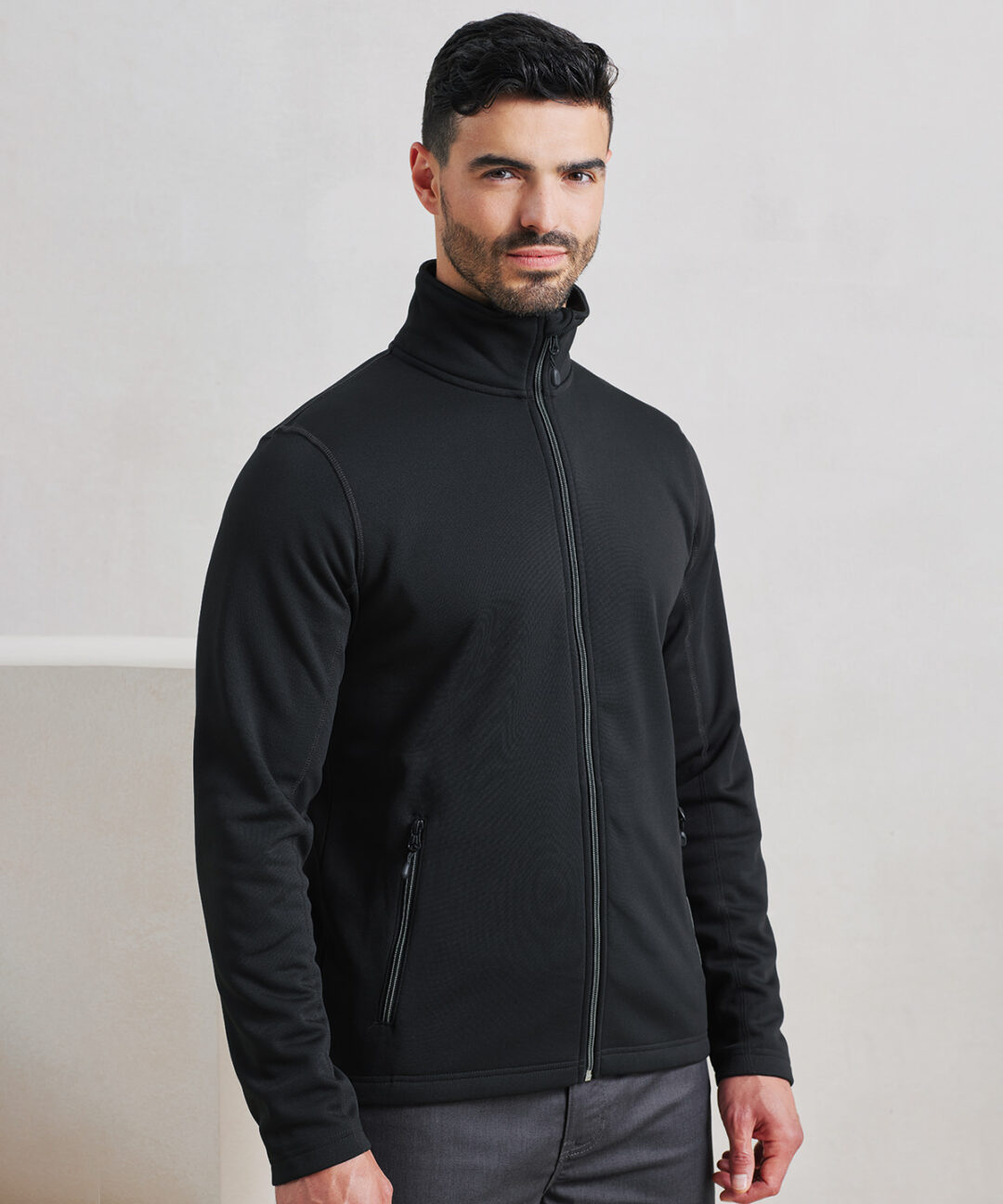 Premier Men&#8217;s spun dyed sustainable zip through sweatshirt PR808, Vivid Promotion Workwear