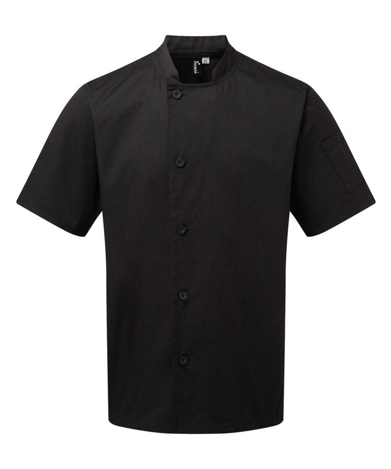 Premier Chef&#8217;s essential short sleeve jacket PR900, Vivid Promotion Workwear
