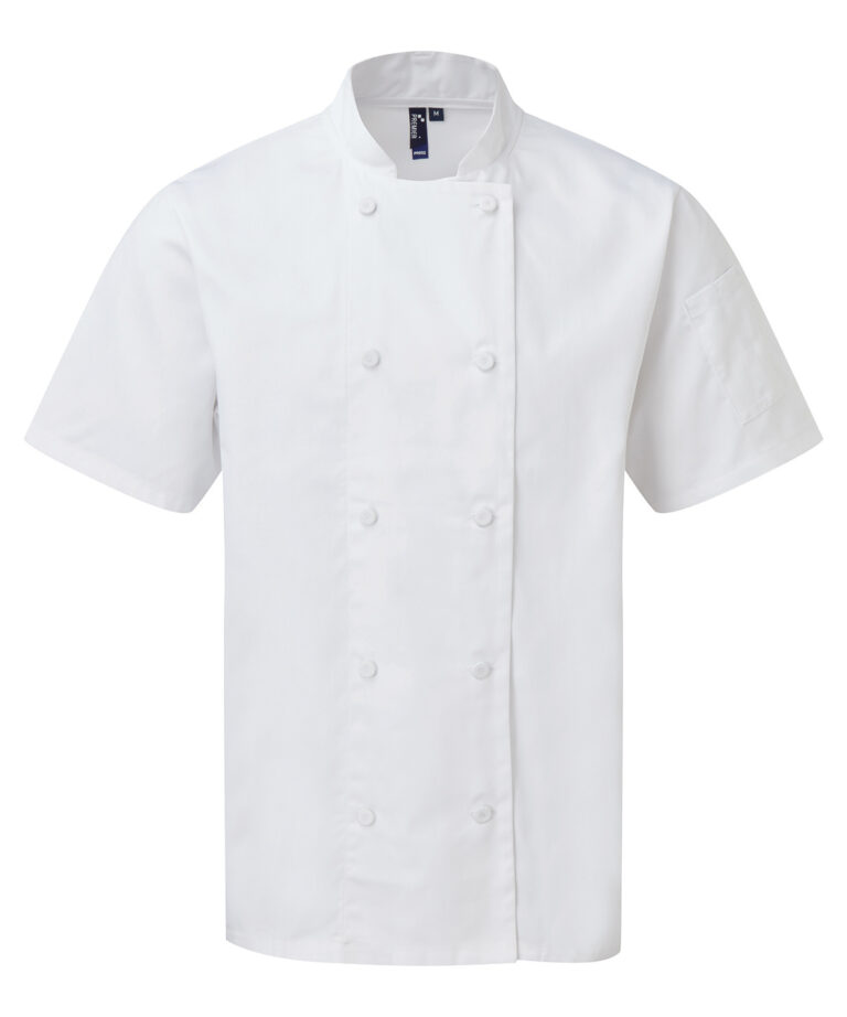 Premier Chefs Coolchecker short sleeve jacket PR902