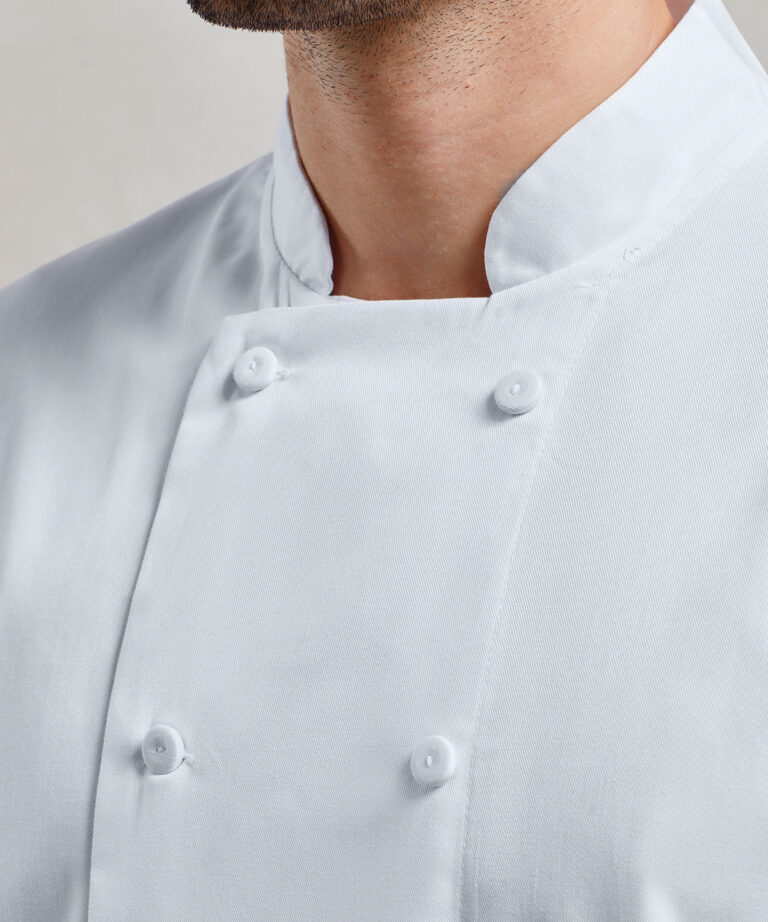 Premier Chefs Coolchecker short sleeve jacket PR902, Vivid Promotion Workwear