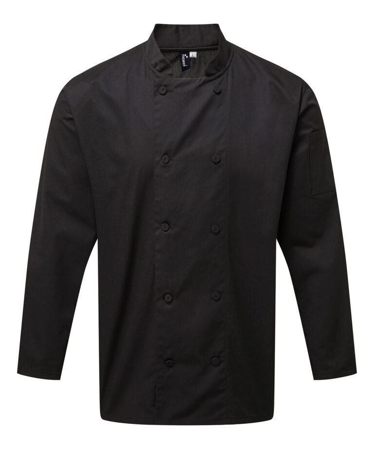Premier Chef's Coolchecker long sleeve jacket PR903