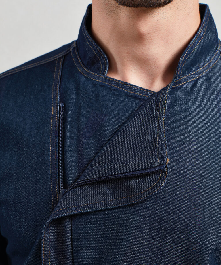 Alternative view of Premier Chef's zip close short sleeve jacket PR906