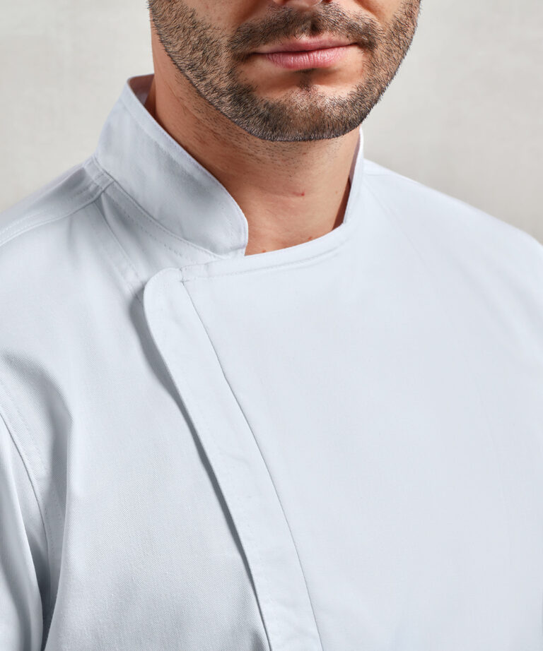 Premier Chef&#8217;s zip close short sleeve jacket PR906, Vivid Promotion Workwear