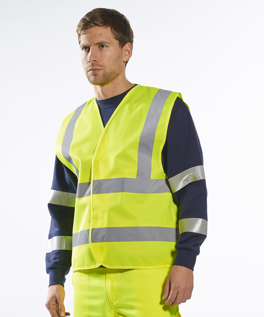 Portwest Hi vis two band and brace vest (C470) PW002, Vivid Promotion Workwear