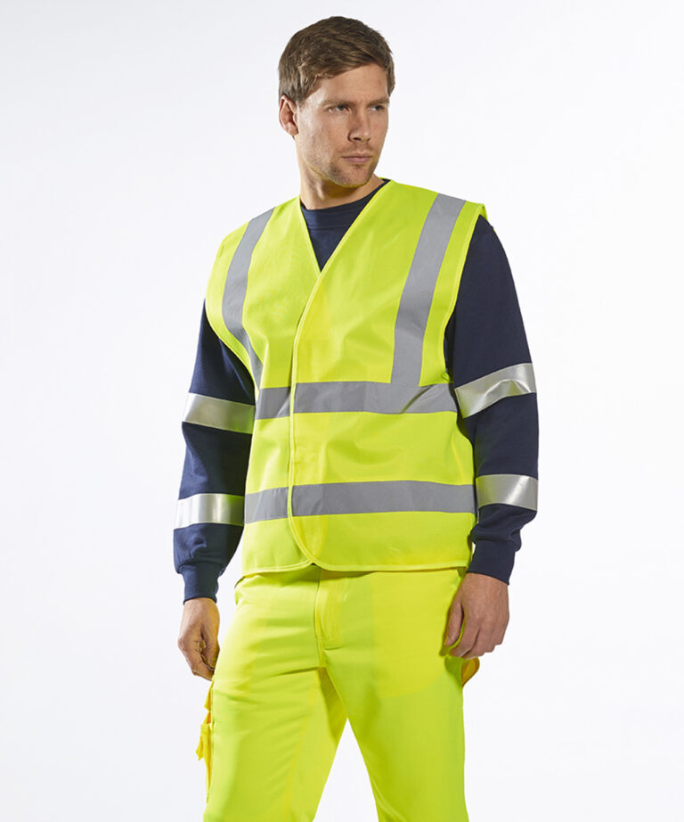 Alternative view of Portwest Hi vis two band and brace vest (C470) PW002