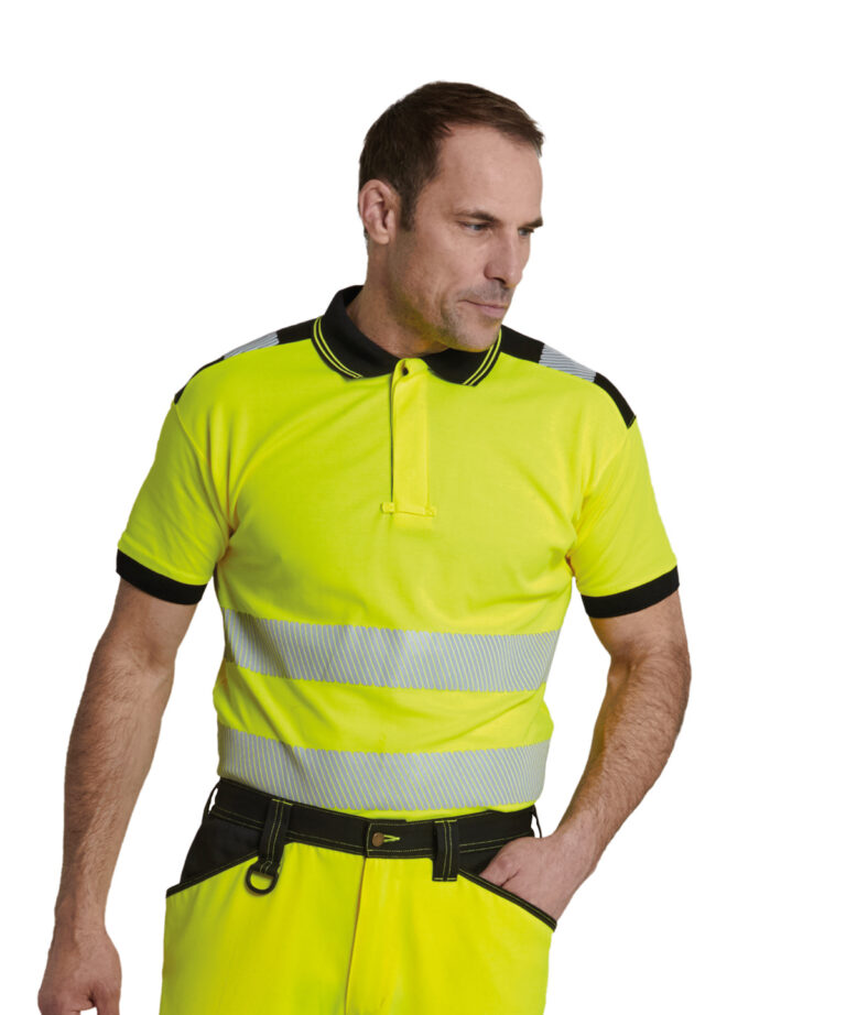 Portwest PW3 Hi vis polo shirt (T180) PW368, Vivid Promotion Workwear