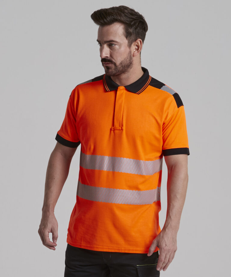 Portwest PW3 Hi vis polo shirt (T180) PW368, Vivid Promotion Workwear