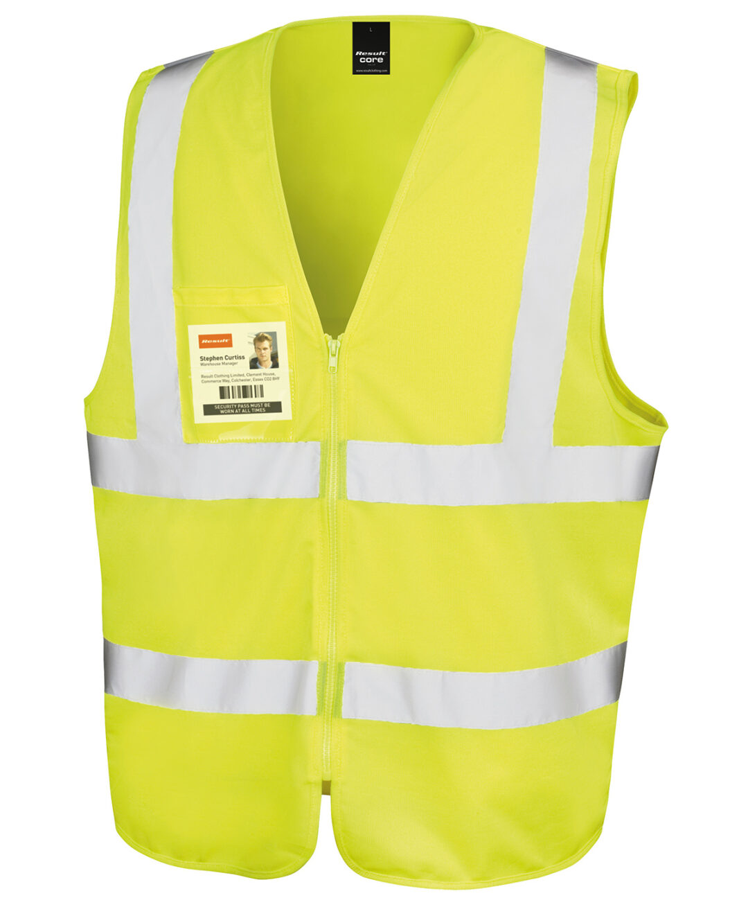 Result Core Core zip ID safety tabard R202X, Vivid Promotion Workwear