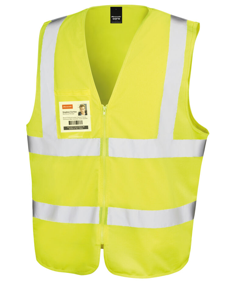 Result Core Core zip ID safety tabard R202X, Vivid Promotion Workwear