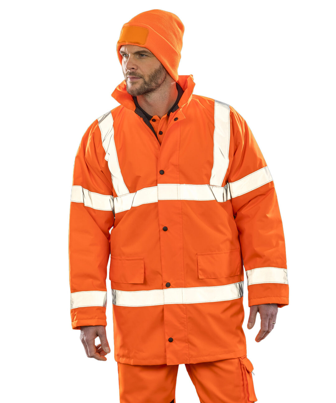 Result Core Core safety high viz coat R218X, Vivid Promotion Workwear