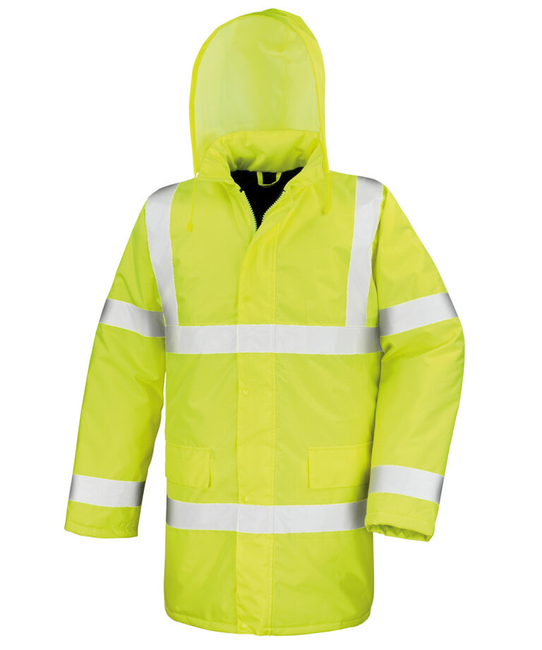 Result Core Core safety high viz coat R218X, Vivid Promotion Workwear