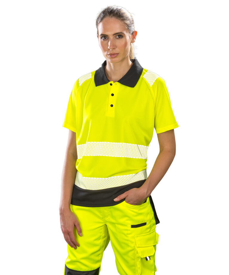 Result Genuine Recycled Recycled safety polo R501X, Vivid Promotion Workwear