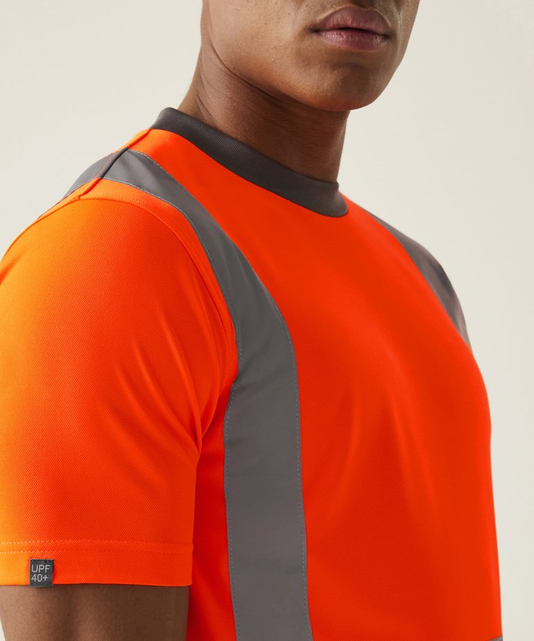 Regatta High Visibility Hi-Vis Pro Contract T-Shirt RG475, Vivid Promotion Workwear
