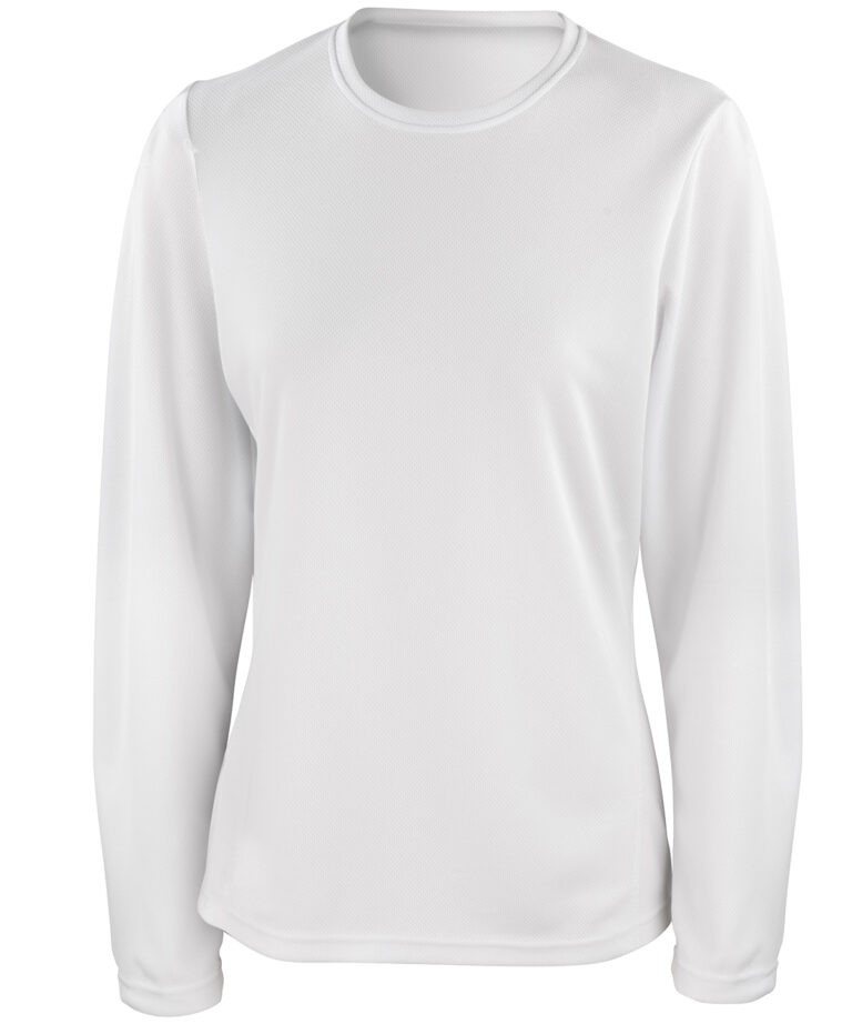 Spiro Women&#8217;s Spiro quick dry long sleeve t shirt S254F, Vivid Promotion Workwear