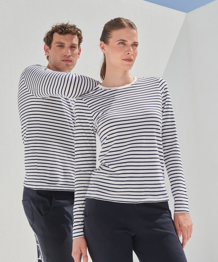 Alternative view of Sf - Unisex Long - Sleeved Striped T SF204