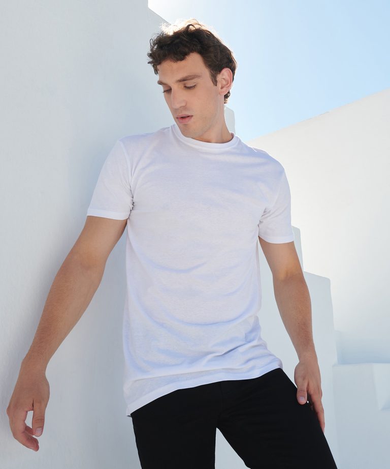 Sf - Longline T - Shirt With Dipped Hem SF258