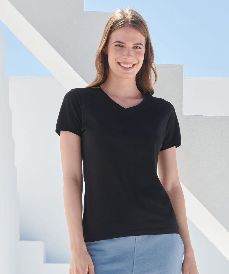 Sf - Feel Good Womens Stretch V - Neck T - Shirt SK122