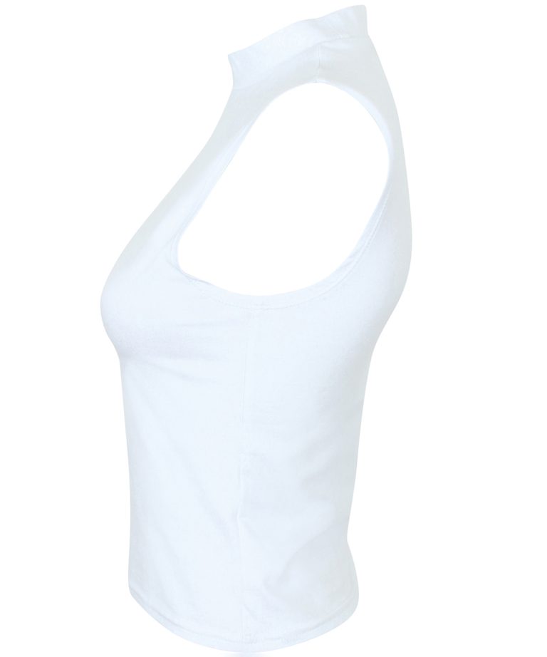 Sf &#8211; Womens High Neck Crop Vest SK170, Vivid Promotion Workwear