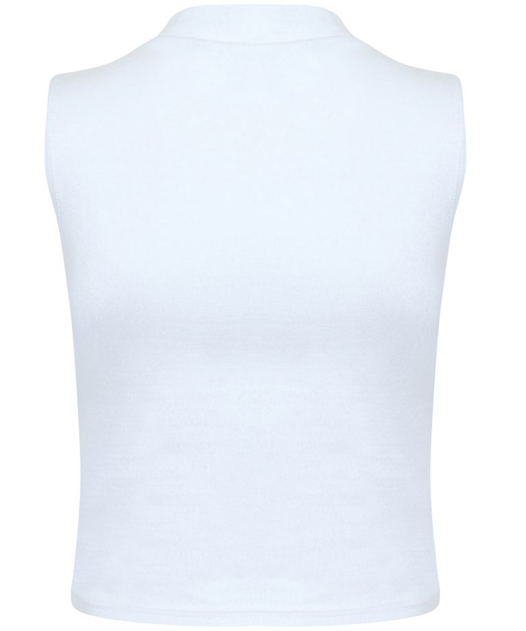 Sf &#8211; Womens High Neck Crop Vest SK170, Vivid Promotion Workwear
