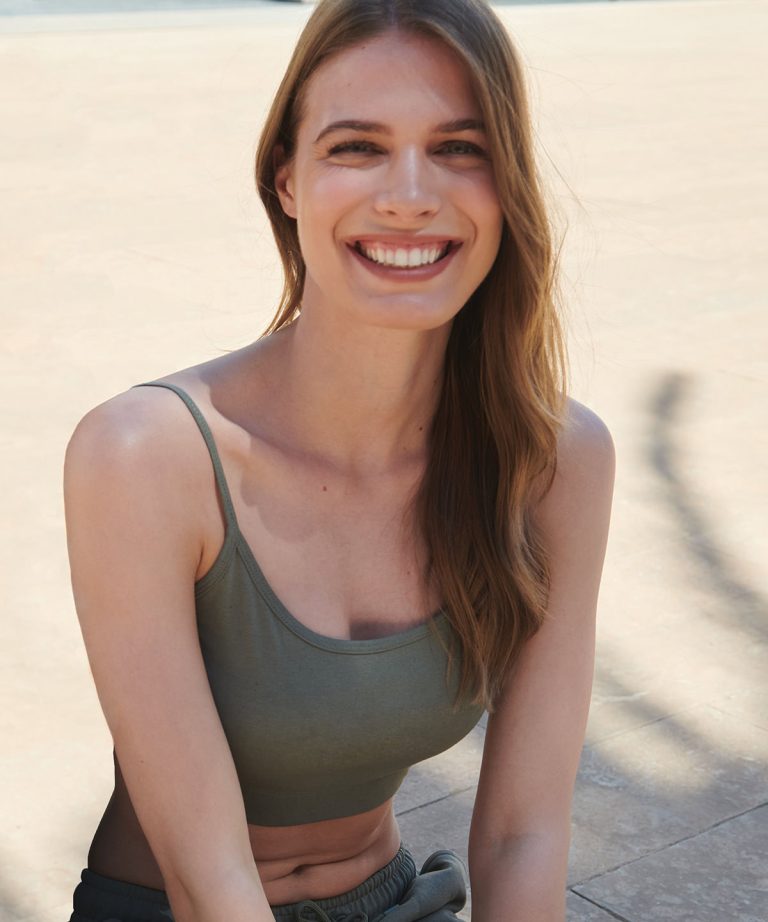Sf - Womens Sustainable Fashion Cropped Cami Top With Adjustable Straps SK230