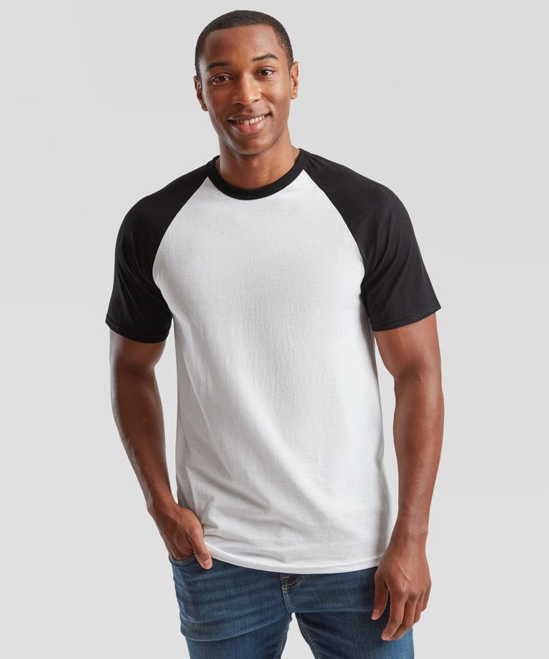 Fruit Of The Loom &#8211; Short Sleeve Baseball T SS026, Vivid Promotion Workwear