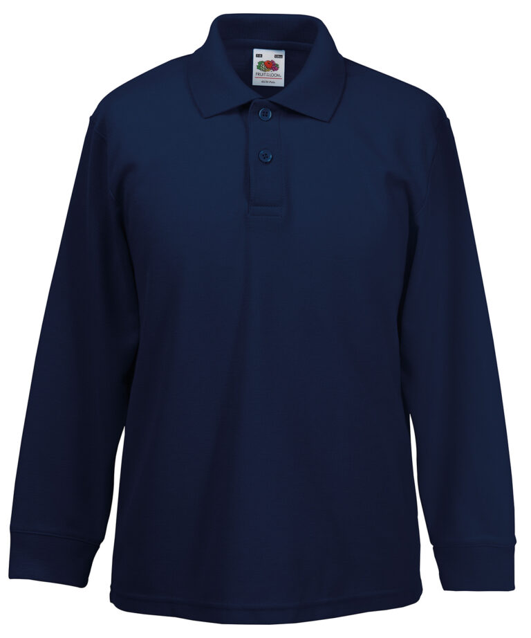 Fruit of the Loom Kids long sleeve 65 35 polo SS320, Vivid Promotion Workwear