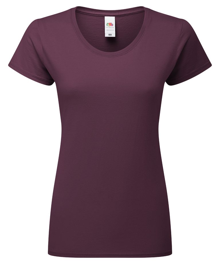Fruit Of The Loom &#8211; Womens Iconic 195 Ringspun Premium T &#8211; Shirt SS424, Vivid Promotion Workwear