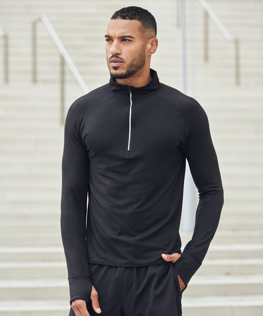Tombo Long sleeved ? zip top TL562, Vivid Promotion Workwear