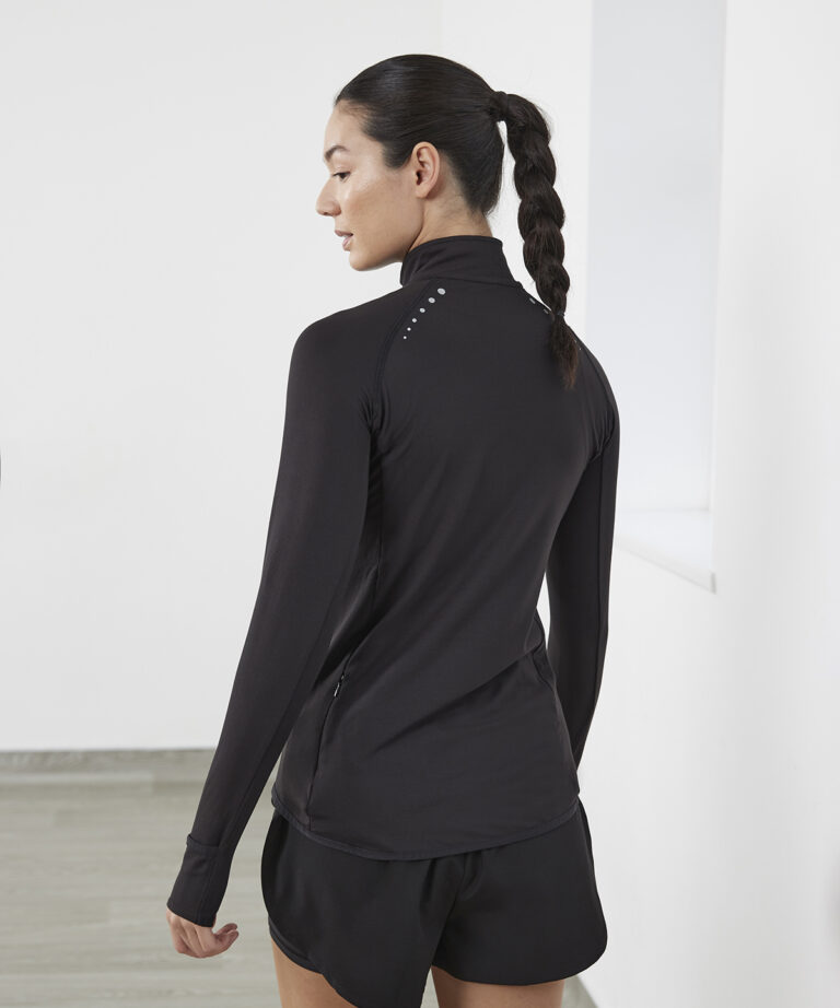 Tombo Women's long sleeved ? zip top TL563