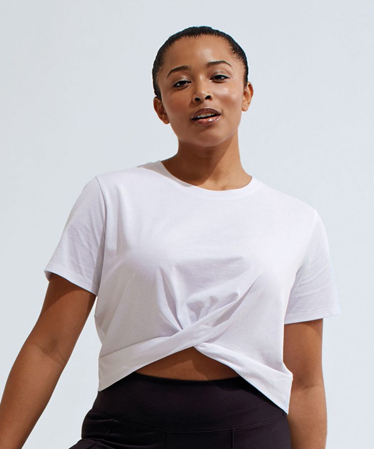 Alternative view of Tridri - Womens Tridri Twist Crop Top TR068