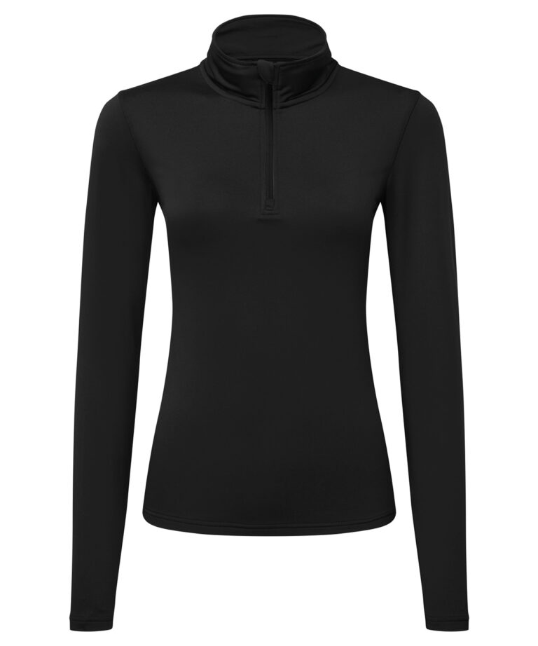 TriDri Womens TriDri recycled long sleeve brushed back ? zip top TR121, Vivid Promotion Workwear