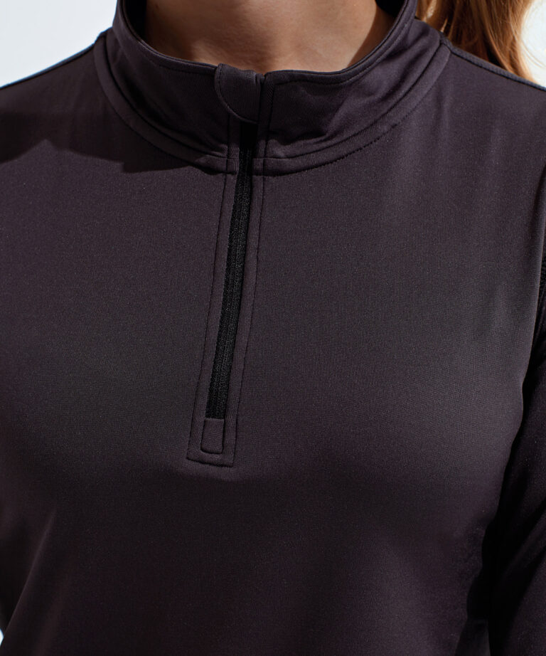 TriDri Womens TriDri recycled long sleeve brushed back ? zip top TR121, Vivid Promotion Workwear